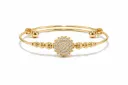 Royal Sunburst Diamond Gold Bangle
